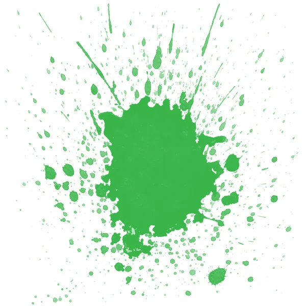 Spruzzi di acquerello verde — Foto Stock