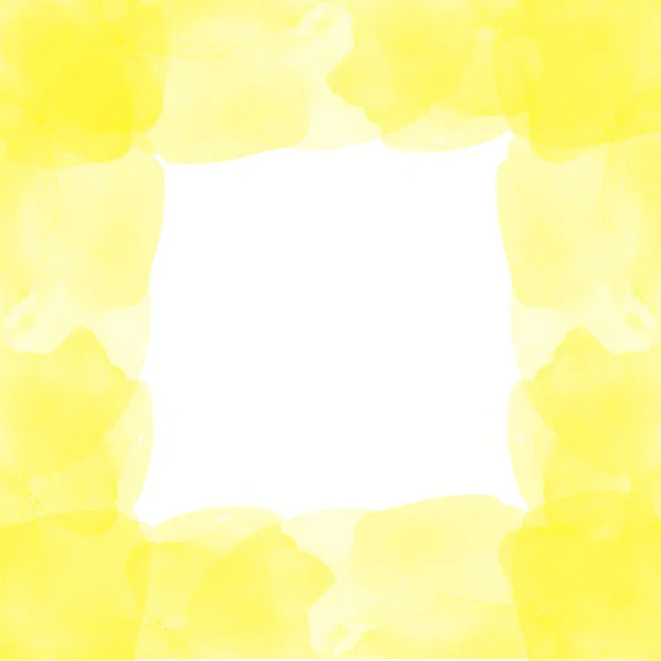 黄色白い水彩画の背景 — ストック写真