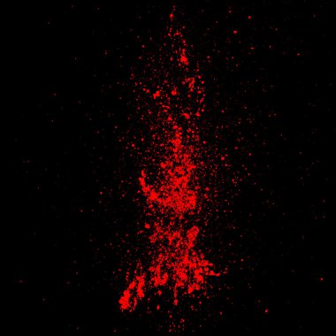 siyah zemin üzerine kırmızı renk splash