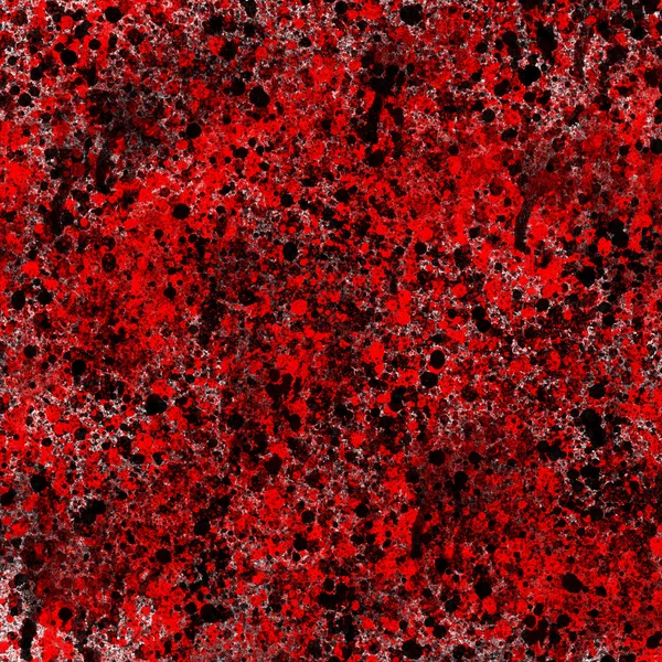 Red color splash on black background — Stock Photo, Image