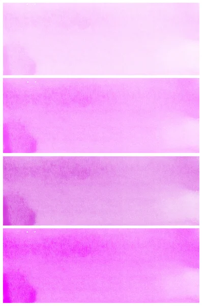 Набір фіолетового абстрактного акварельного фону — стокове фото