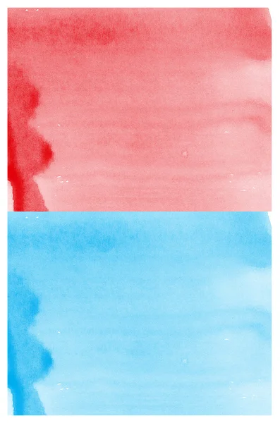 Conjunto de vermelho e azul Abstrato fundo aquarela — Fotografia de Stock