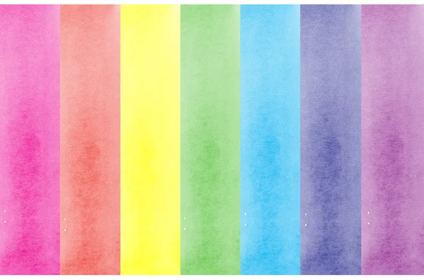 Fondo con colores de acuarela arco iris pintado — Foto de Stock