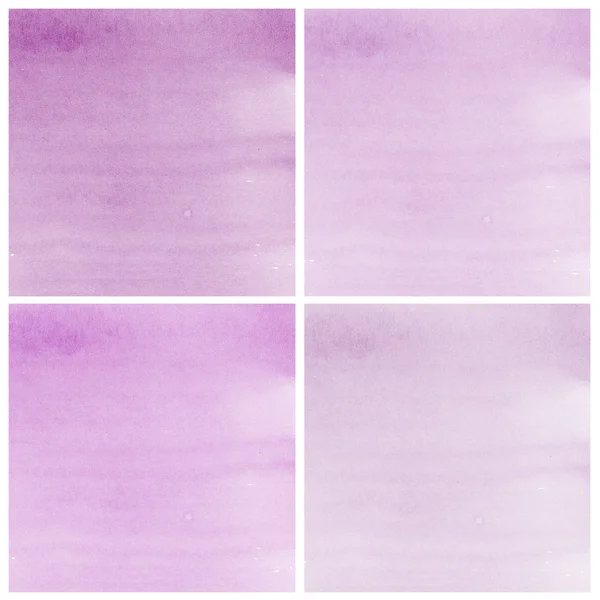 Set van violet abstract aquarel achtergrond — Stockfoto
