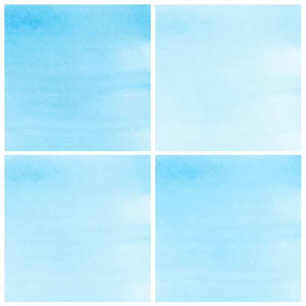 設定の青い水彩画背景 — ストック写真