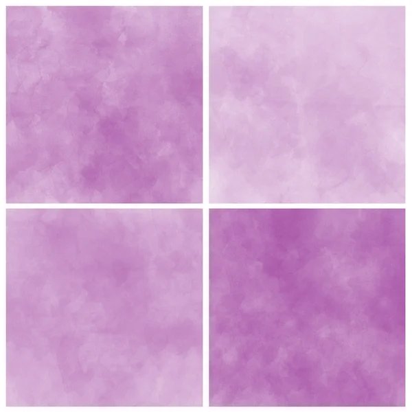 Set of purple abstract art water colour hand paint background — Stock Photo, Image