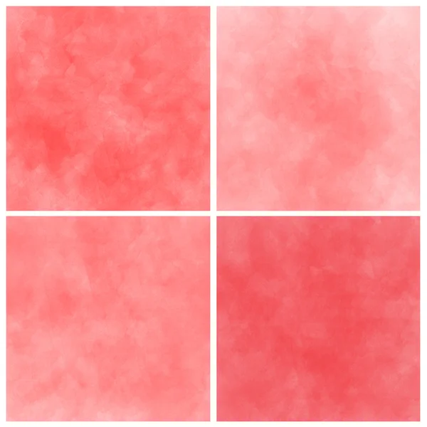 赤い抽象芸術水色ハンド ペイント背景のセット — ストック写真