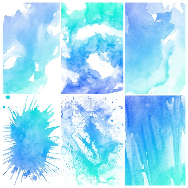 Blaue Aquarellkunst — Stockfoto