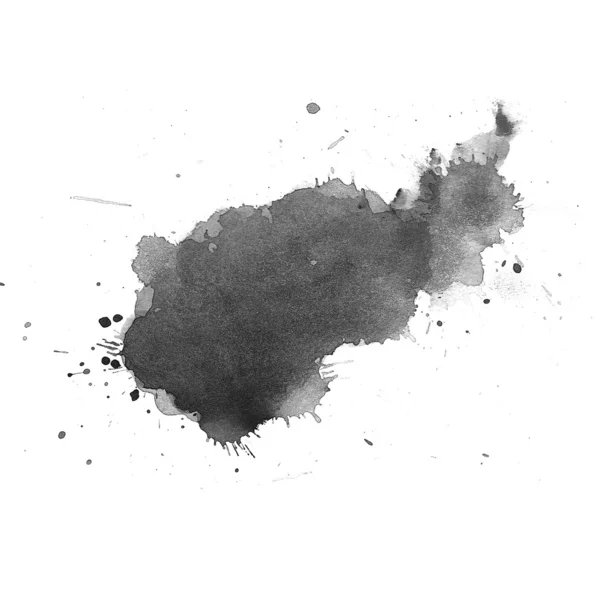 Чёрная акварель — стоковое фото
