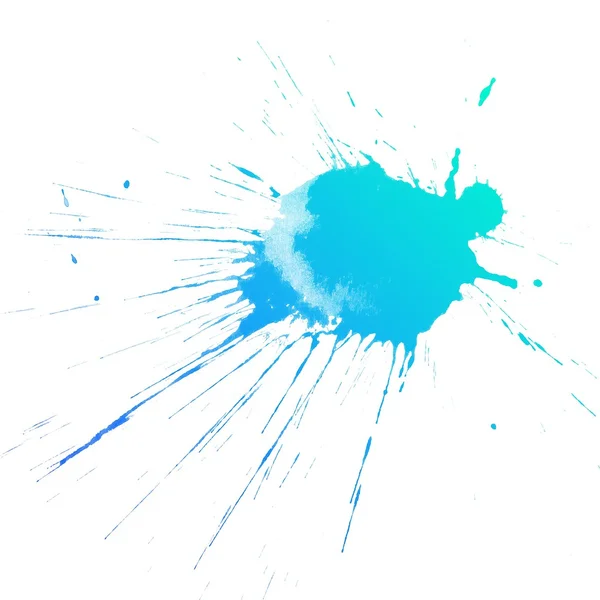 Colorful blue splash — Stock Photo, Image