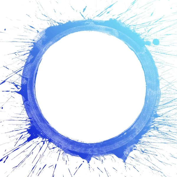 Blue splash circle — Stock Photo, Image