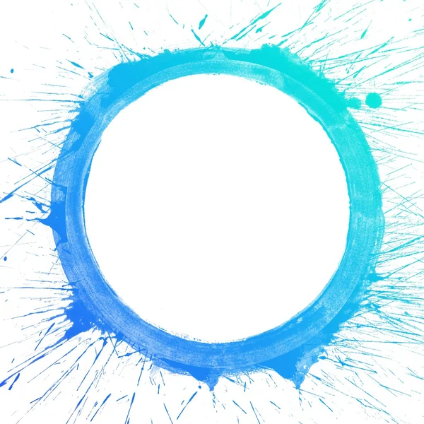 Blue splash circle — Stock Photo, Image