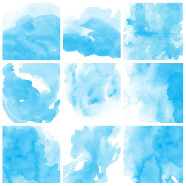 Blått vatten färg konst — Stockfoto