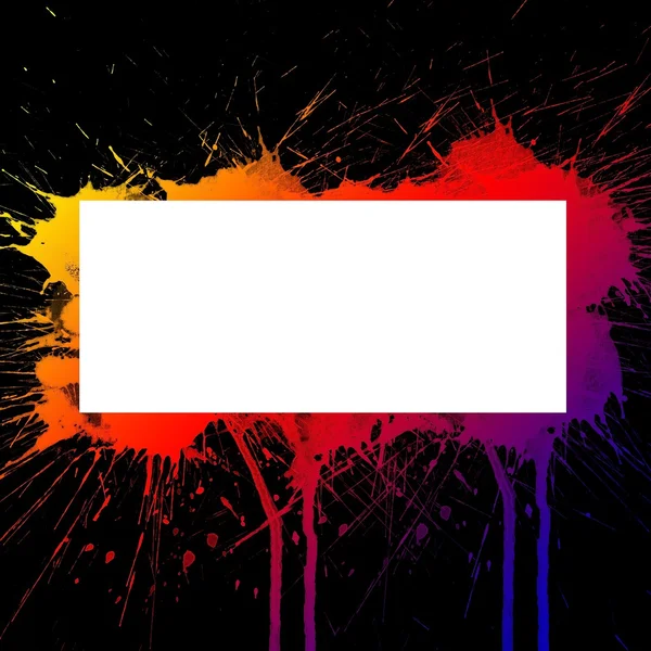 Colorful splash square — Stock Photo, Image