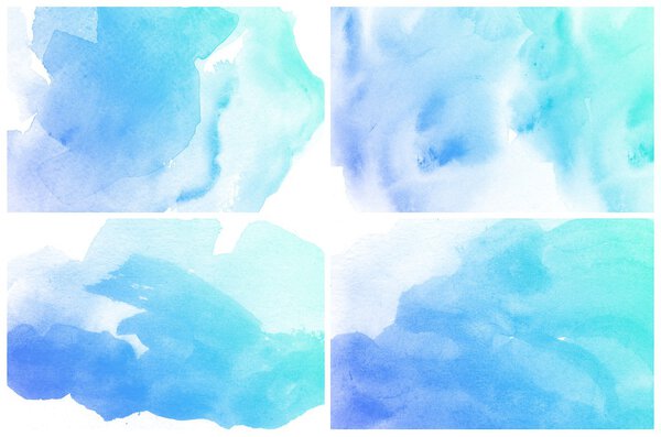 Blue water color art