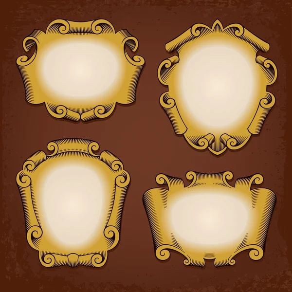 Vintage frames cartouches rollen vector — Stockvector