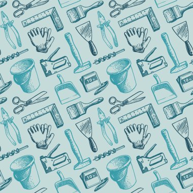 Araç Aletleri Kusursuz Desen Vektörü
