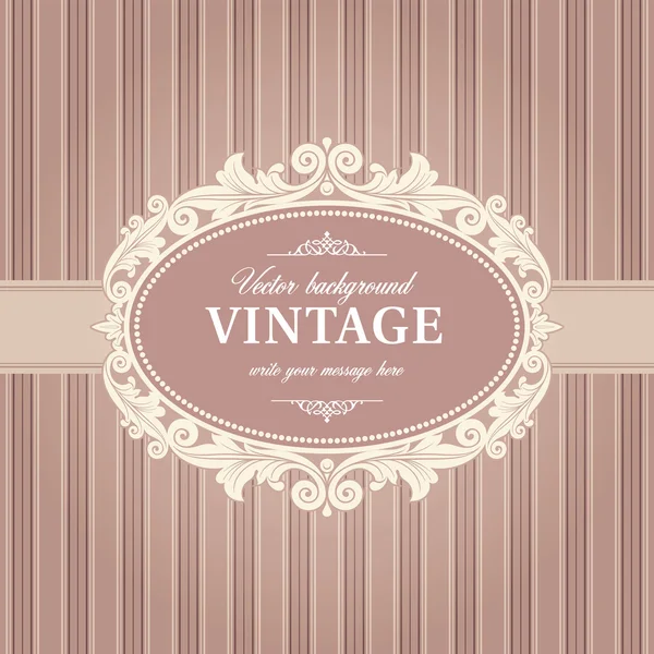 Vintage Background Frame Template — Stock Vector