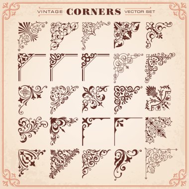 Vintage Design Elements Corners And Borders clipart