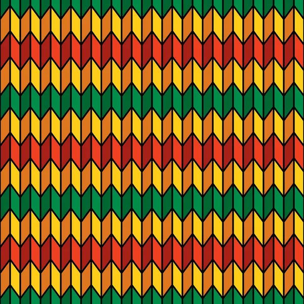 Rasta 색상에서 배경 완벽 한 패턴 — 스톡 벡터