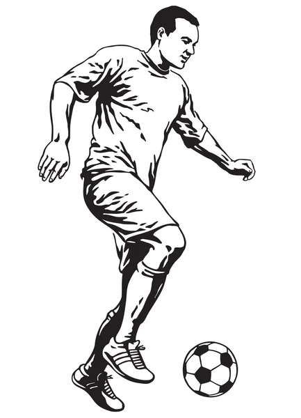 Football Joueur de football — Image vectorielle