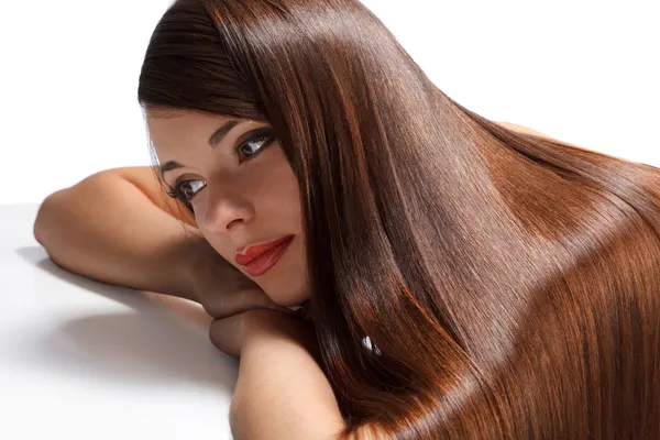 Frau mit langen Haaren — Stockfoto