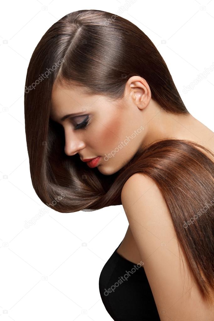 Woman with healthy long hair.