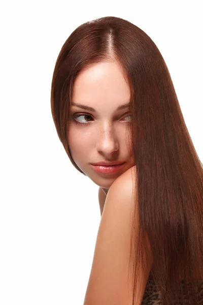 Frau mit schönen Haaren — Stockfoto