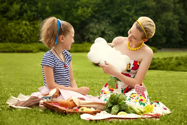 Young Mother and Daughter Playing. Mother day. Happy family. — Stock Photo, Image