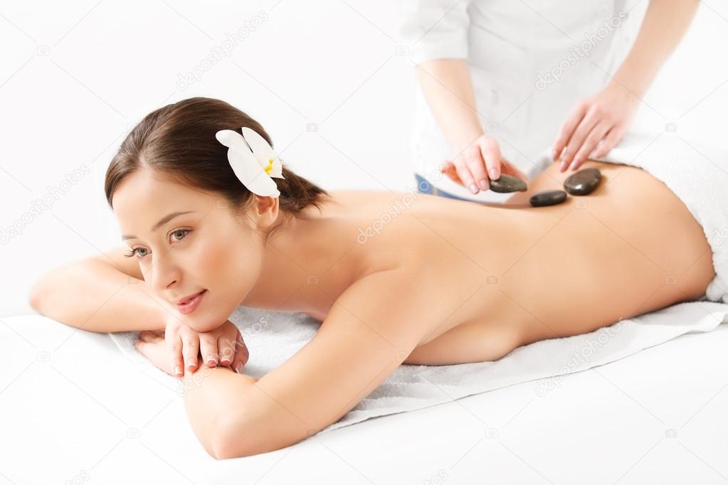 Model Bei Einer Heißen Massage Model Bei Einer Heißen Massage