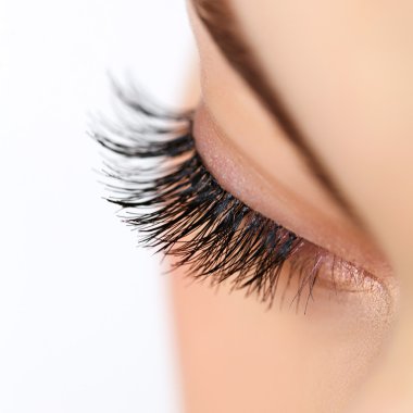 Woman eye with long eyelashes