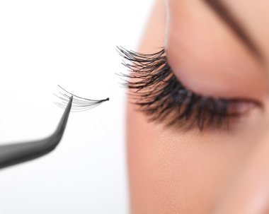 Woman eye with long eyelashes clipart