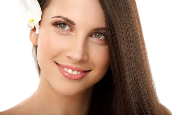 Brunette Woman with Natural Make-up — Stock Photo, Image