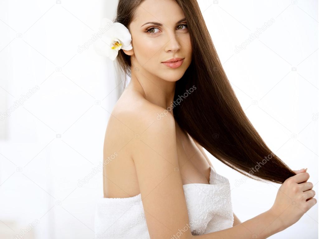 Beautiful Woman with Long Hair