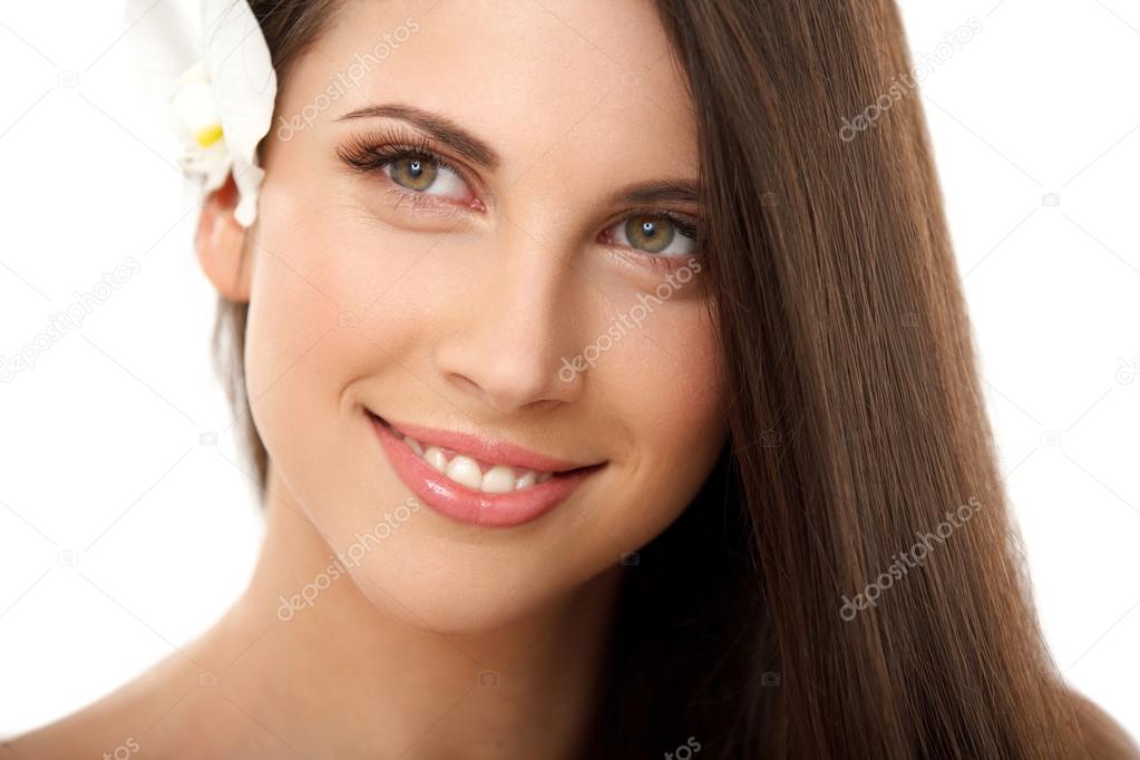 Brunette Woman with Natural Make-up