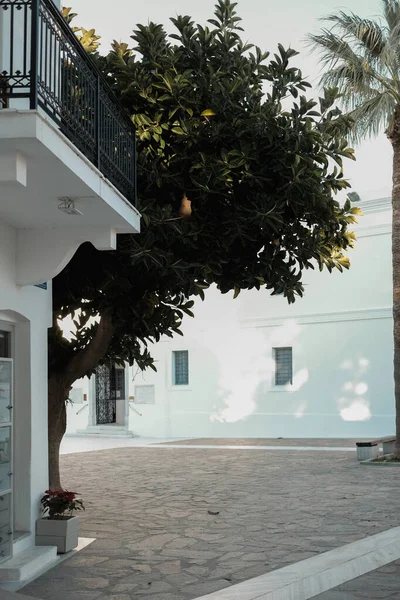 Ulice Architektura Zewnętrzna Paros — Zdjęcie stockowe