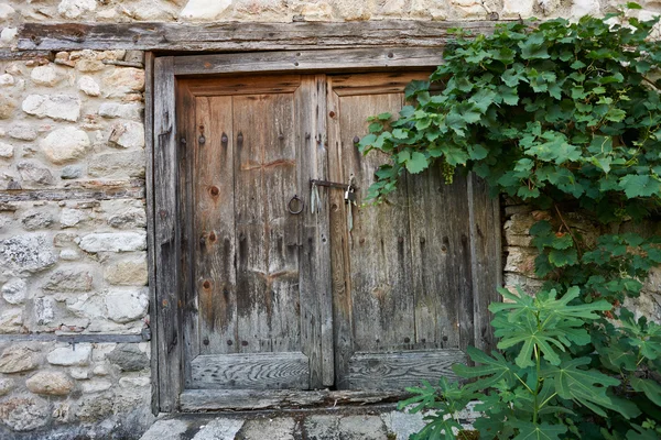 Régi, fából készült ajtó — Stock Fotó