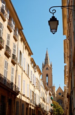 Street architecture in Aix en Provence clipart