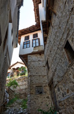 melnik kasabanın dar sokak