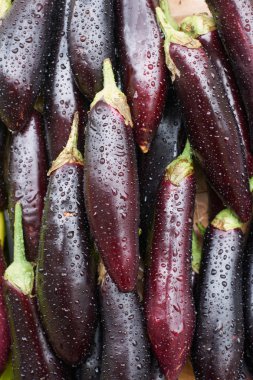 Patlıcan ile waterdrops