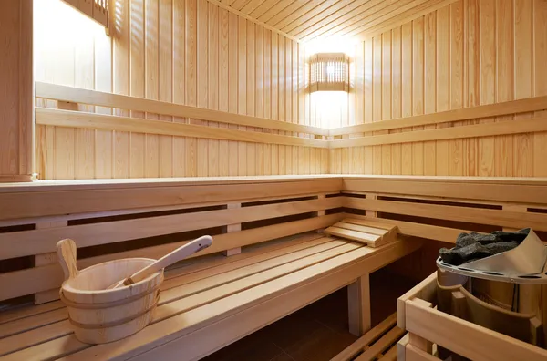 Sauna clássica de madeira — Fotografia de Stock