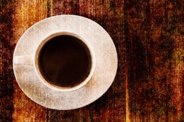 koyu kahve fincan beyaz grunge tarzı