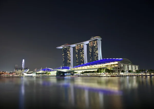 Singapore på natten — Stockfoto