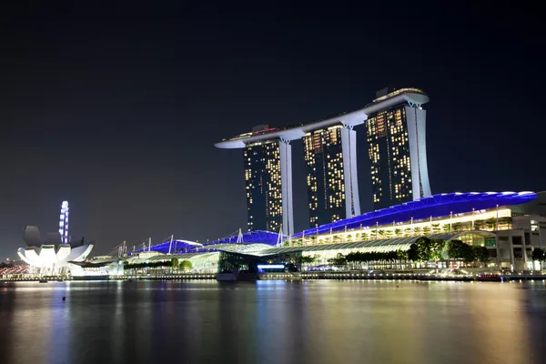 Singapore's nachts — Stockfoto