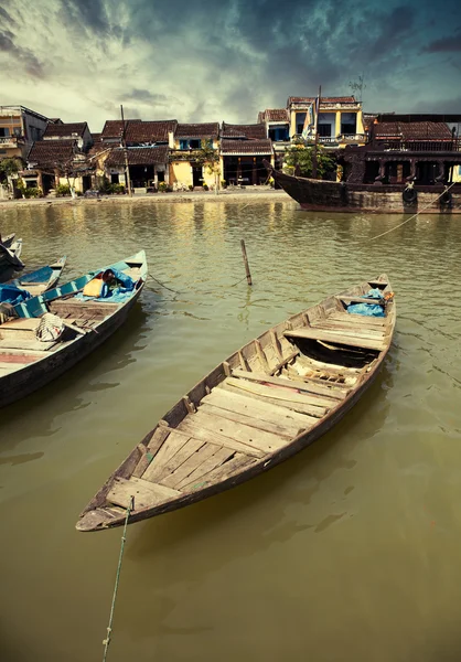 Fishing boats in Hoi An — Stock Photo, Image