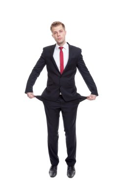 boş cepler ile işadamı