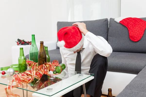 Злоупотребление алкоголем в праздничный период — стоковое фото