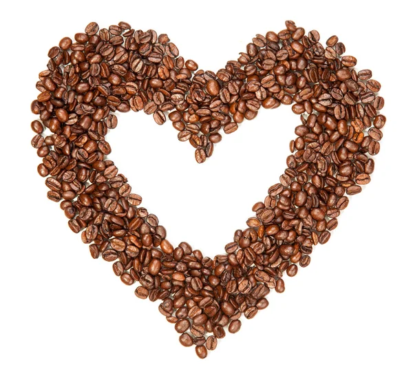 Coffee beans in a shape of hearth — Stock Photo, Image