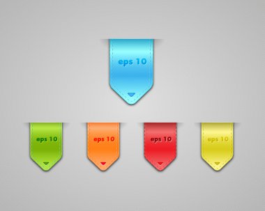 parlak etiket kümesi. yer imleri Gösterim, 10 eps vektör