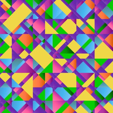 renkli soyut retro üçgen desen poster